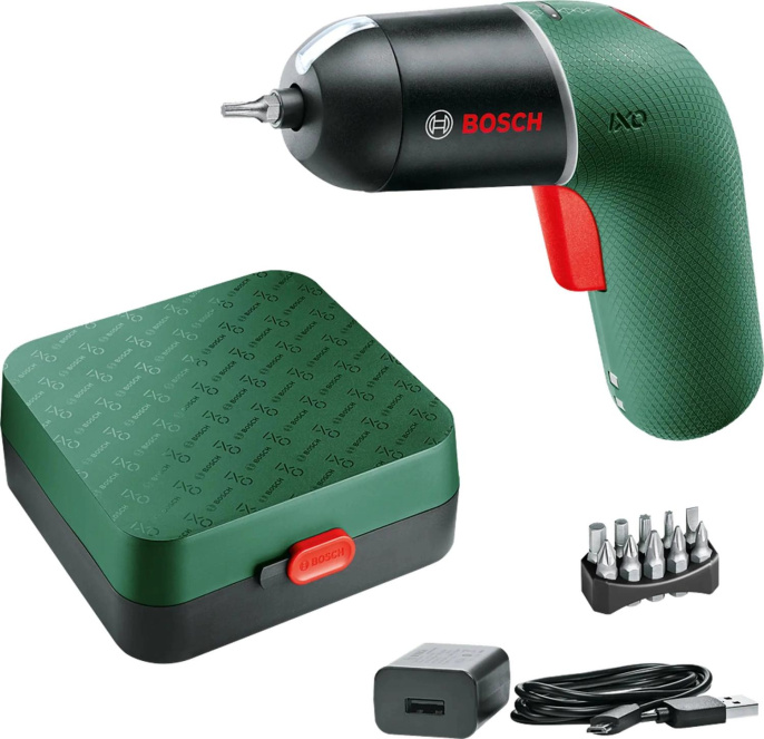 Отвертка аккум. Bosch IXO VI аккум. патрон:держатель бит 1/4" кейс в комплекте 06039C7120