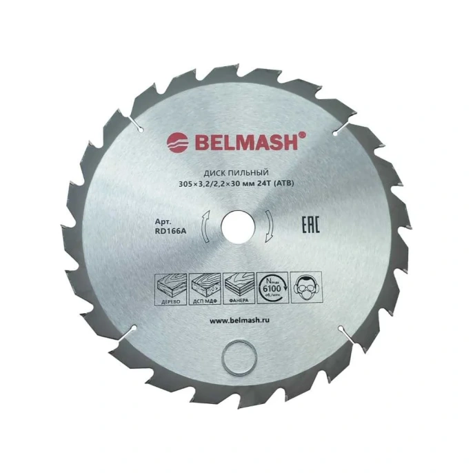 Диск пильный 305x3.2/2.2x30 мм, 24T Белмаш RD166A