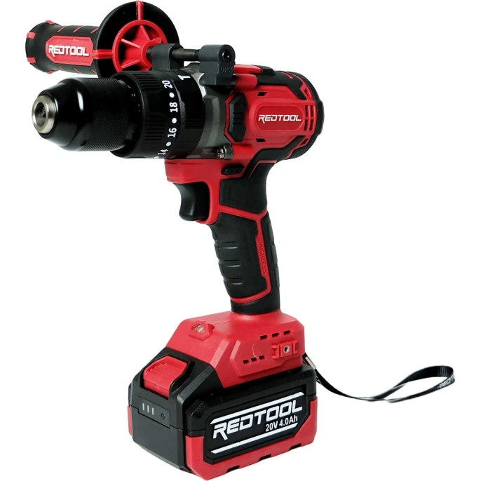 Ударная дрель с литий-ионным аккумулятором REDTOOL CS-1150SET 20В, 4000мАч, 90Нм, 2 скорости RT 1150