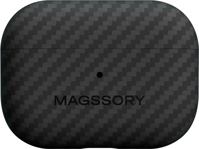 Чехол Magssory для AirPods Pro 2 CFB021 материал: кевлар арамид , сверхпрочное синтетическое волокно, толщина: 0.2 мм, вес: 10 г, цвет: черный