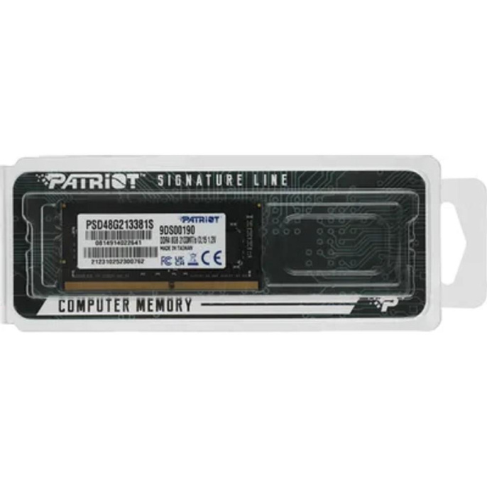 Оперативная память Patriot Signature PSD48G213381S DDR4 - 1x 8ГБ 2133МГц, для ноутбуков SO-DIMM , Ret