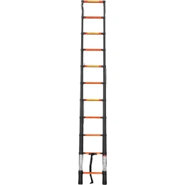 Лестница телескопическая алюминиевая односекционная ISMA 3.2 м, 11 ступенек, max нагрузка 150 кг ISMA-UP320(56896)