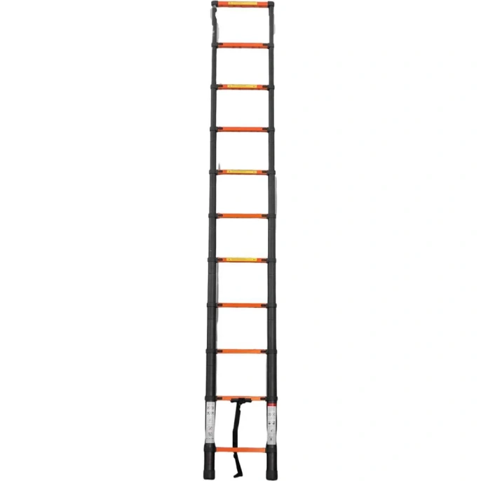 Лестница телескопическая алюминиевая односекционная ISMA 3.2 м, 11 ступенек, max нагрузка 150 кг ISMA-UP320(56896)