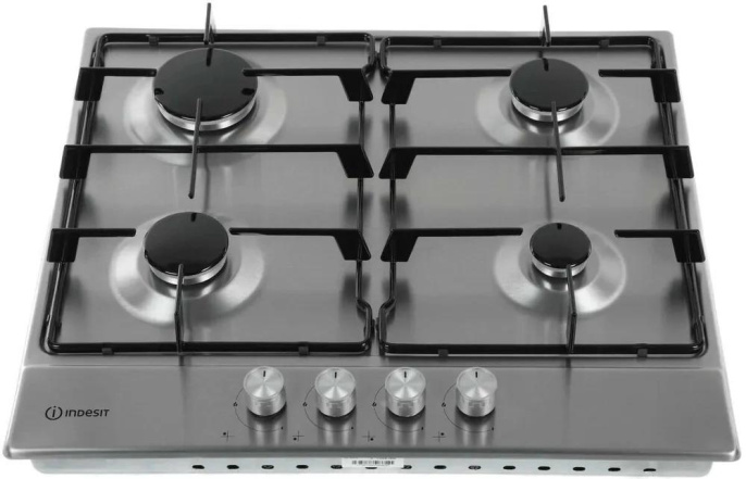 Газовая варочная панель Indesit THPM 641 W/IX/I, независимая, нержавеющая сталь