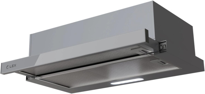 Встраиваемая вытяжка LEX Hubble G 600, управление кнопочное, серый [chat000130]