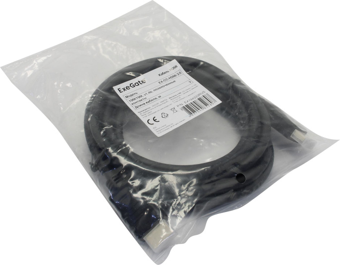 Кабель HDMI ExeGate EX-CC-HDMI-3.0 19M/19M, 3м, v1.4b, позолоченные контакты EX194333RUS
