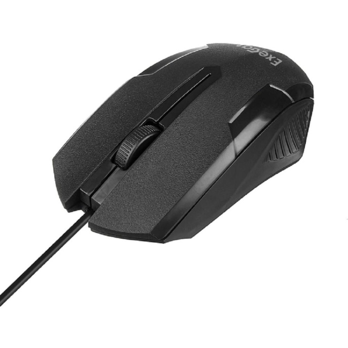 Мышь ExeGate Professional Standard SH-9025L-OEM USB, оптическая, 1000dpi, 3D, 3 кнопки и колесо прокрутки, длина кабеля 2м, черная, brown box EX279942RUS