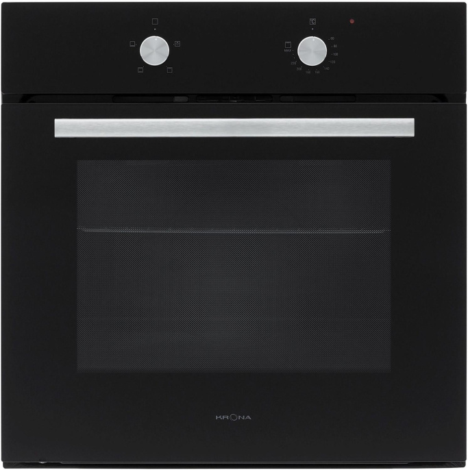 Духовой шкаф электрический Krona Pronto 60 BL G2,  56л,  дверца с 3 стеклами,  черный