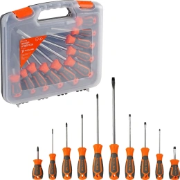 Набор отвёрток Airline SL3-SL8, PH0-PH2, пластиковый кейс, 10 предметов ATAU020