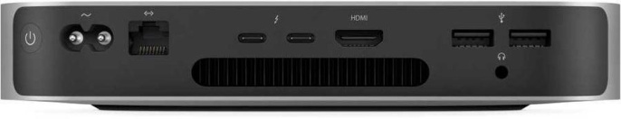 Компьютер Apple Mac mini A2686 Apple M2 8 core,  8ГБ, 256ГБ SSD, macOS,  серебристый [mmfj3hn/a]