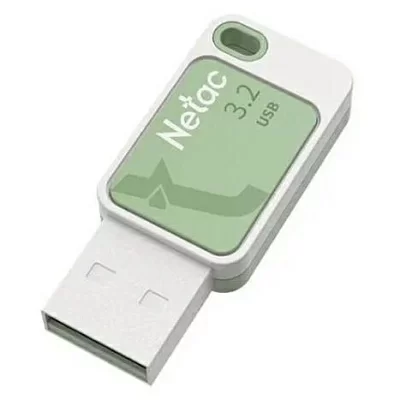 Флешка Netac UA31, 128GB, USB 3.2, Зеленый/Белый (Smoothies Green) NT03UA31N-128G-32GN