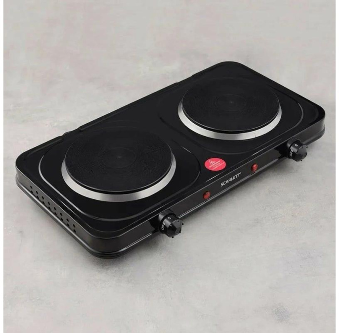 Плита Электрическая Scarlett SC-HP700S32 черный чугун настольная