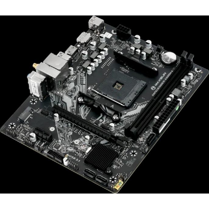 MAXSUN MS-Challenger A520M-K WIFI Socket AM4, mATX, 4*DDR4 64Gb , DP/HDMI, 3*SATA3, 1*M.2, 1*PCIEx16/1*PCIEx1, 4*USB2.0, 2*USB 3.0, LAN 1*1G, Bluetooth, Wi-Fi 802.11ac, RTL