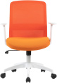 Кресло Cactus CS-WMC333-OR, сетка/ткань, до 100кг, фиксированные подлокотники,  оранжевый