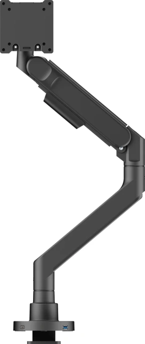 Кронштейн для монитора ErgoSmart Super Heavy-Duty U черный, 1 монитор, 24-57", настольный, регулировка высоты/поворота, USB-хаб, VESA75/100/200