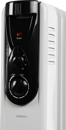 Масляный радиатор CENTEK CT-6200, 1500Вт, 7 секций, 3 режима, белый