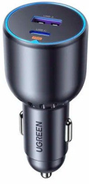 Автомобильное зарядное устройство UGREEN EC701 35023 63W 2-Port USB-C PD&USB-A w/o Cable Fast Car Charger без кабеля. Цвет: серый (35023_)