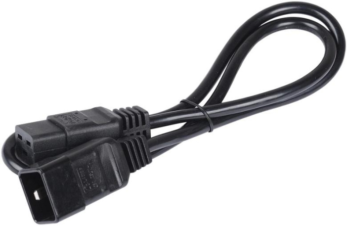 Шнур питания ITK PC-C19C20-1M C19-C20 проводник.:3x1.5мм2 1м 230В 16А черный