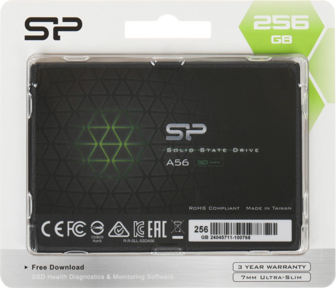 SSD накопитель Silicon Power Ace A56 SP256GBSS3A56B25 256ГБ, 2.5", SATA III,  SATA