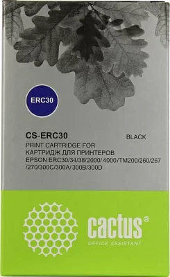 CACTUS ERC30 Картридж ленточный CS-ERC30 черный для Epson ERC 30/34/38 1600000 signs