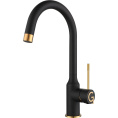 Смеситель RIVELATO Rivelato Смеситель для кухни Garda U-обр. D-35мм, монтаж: вертикально на раковину, материал: нержавеющая сталь, цвет: черный золото 1923502 nero oro