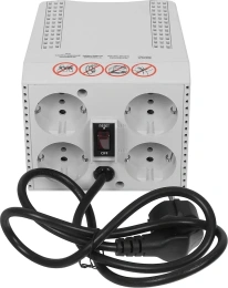 Стабилизатор напряжения Powercom TCA-1200 1200ВА/600Вт, LED, 4 Schuko, точность 5%, настольный 95255 