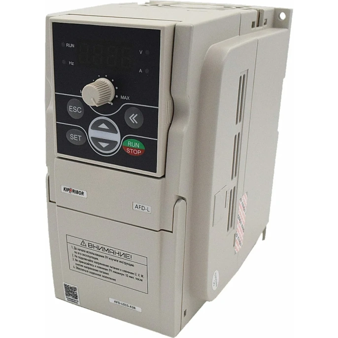Преобразователь частоты KIPPRIBOR AFD-L007.43B 0,75кВт, 3х380В, 2,5А, артикул 00000093564