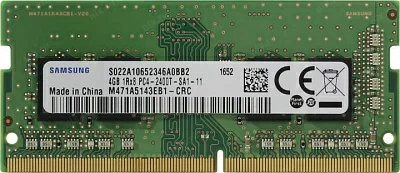 Память оперативная Samsung M471A5244CB0-CRC DDR4 4GB UNB SODIMM 2400, 1.2V