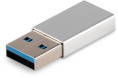 Адаптер Buro USB A(m) -  USB Type-C (f),  серебристый [bu-usb2-am-cf]