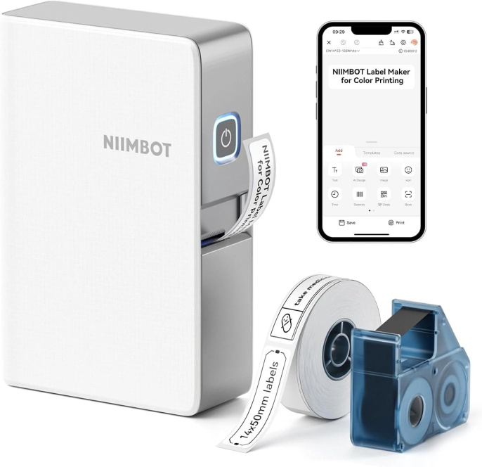 Термопринтер Niimbot N1 1746888 203dpi 40мм/с/USB/BT для печ.этик. белый