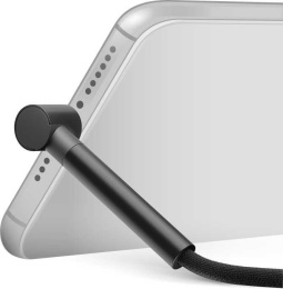 Кабель Deppa Stand,  Lightning (m) -  USB (m),  1м,  2.4A,  черный [72294]