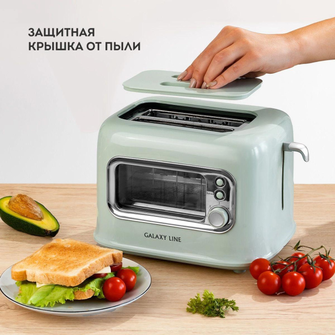 Тостер GALAXY LINE GL 2914,  мятный [гл2914л]