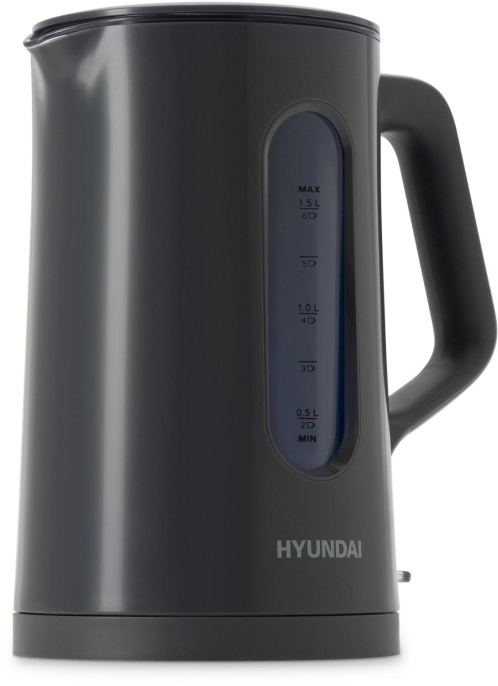 Чайник электрический Hyundai HYK-G4508 1.5л. 1700Вт серый/прозрачный корпус: стекло