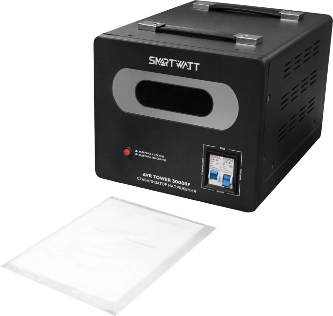 Стабилизатор напряжения Smartwatt AVR Tower 3000RF 3000ВА черный 4512020370007