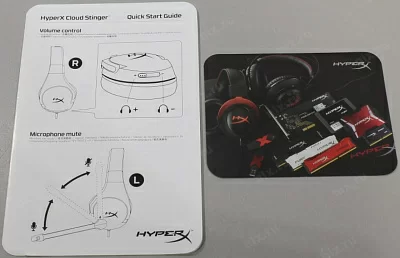Наушники с микрофоном Kingston HyperX Cloud Stinger HX-HSCS-BK/(EE/EM) (шнур 1.3м+1.7м)