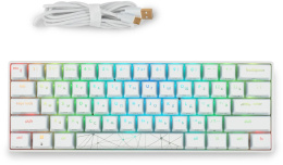Клавиатура GMNG GG-KB505XW, беспроводная, USB, Bluetooth/Радиоканал,  механическая, белый [1910522]