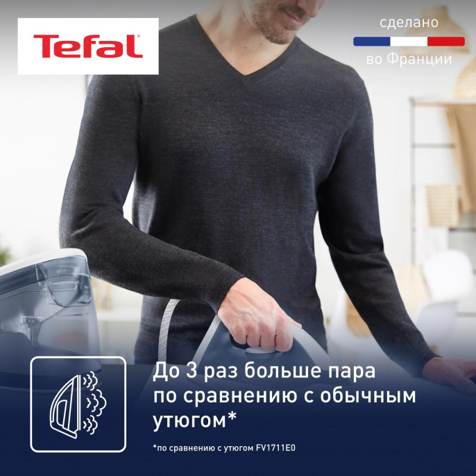 Парогенератор Tefal Express Optimal SV4110E0,  синий / белый