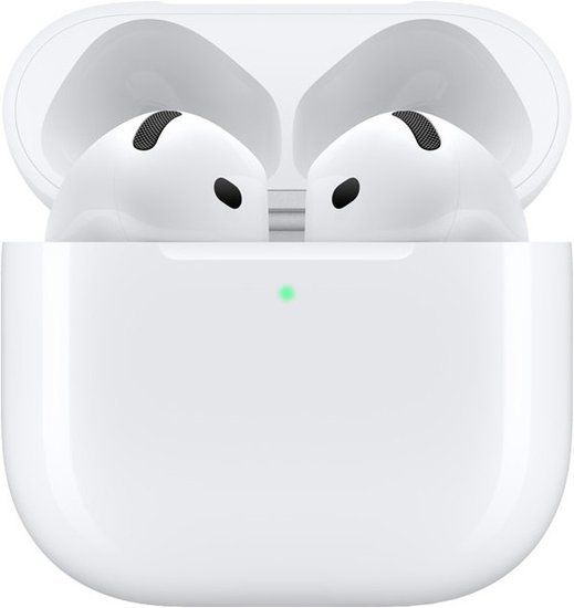 Наушники Apple AirPods 4 MXP63ZA/A (без активного шумоподавления) A3050,A3053,A3058, Bluetooth, вкладыши, белый