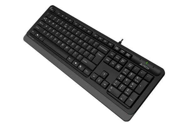 Клавиатура A4TECH Fstyler FK10, проводная, USB, мембранная, черный/серый [fk10 grey]
