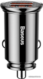 Автомобильное зарядное Baseus CCALL-YD01 Circular Plastic Car Charger 2 USB 30W Black (BS-C16Q1) (функция быстрой зарядки, выходной ток 3000 мА, 2 х USB)