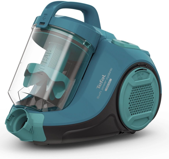 Пылесос Tefal Swift Power Cyclonic TW2922EA, 750Вт, бирюзовый/черный [7211005022]
