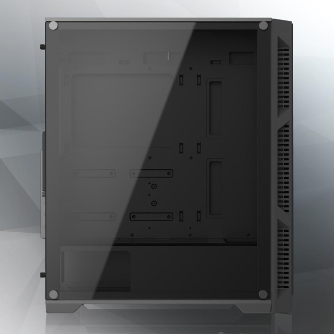 Корпус без блока питания Case Raijintek ARCADIA III-MS4, Midi-Tower, TG, 4x120mm ARGB, 1xUSB-A 3.0 + 2xUSB 2.0, ATX, mATX, mITX Black