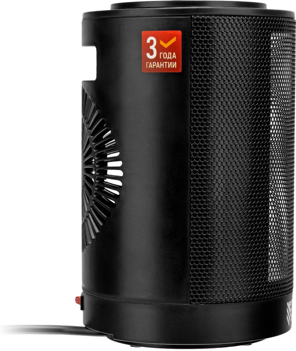 Тепловентилятор керамический DENZEL DTFC-1200S,  1200Вт,  с термостатом, 2 режима, черный