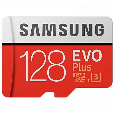 Карта памяти Samsung EVO Plus MB-MC128HA/RU microSDXC Memory Card 128Gb Class10 UHS-I U3+ microSD-- SD Adapter