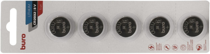 CR2032 Батарейка Buro Lithium 5 шт.