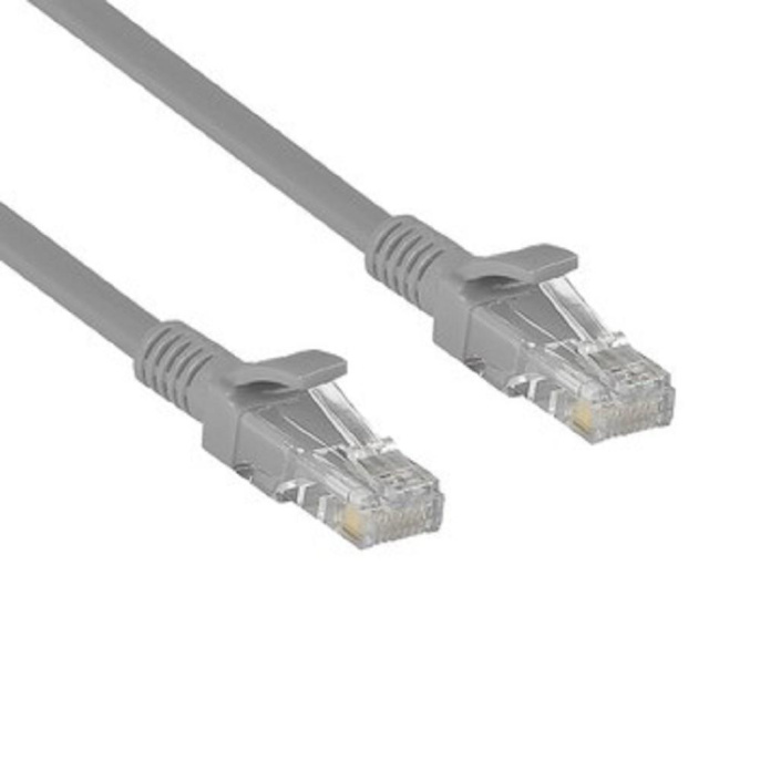 Патч-корд медный ExeGate UTP-RJ45-RJ45-5e-CU-0,5M-GY, UTP, cat.5e, 0.5м, серый EX282009RUS