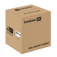 Шкаф телекоммуникационный 10" настенный 9U ExeGate EC-WM-9U.280.G.BLACK (10”, 9U, 350x280x420mm (ШхГхВ), передняя дверь закаленное стекло, пыле- и влагозащита IP23, черный RAL 9004) EX298626RUS