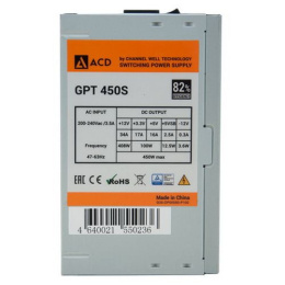 Блок питания ACD GPT450S GPT-450S 450W, 82% max 85% , 120mm FAN , OEM {10}