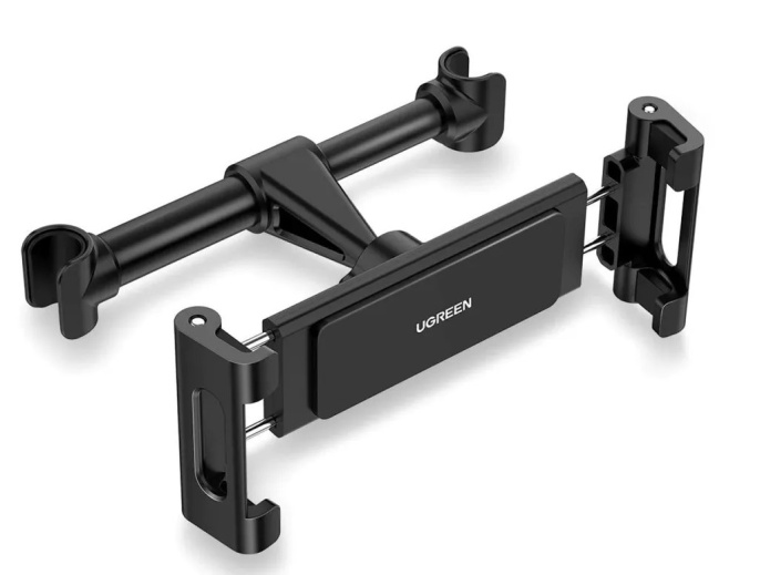 Автомобильный держатель UGREEN LP160-60108; крепление на подголовник, для устройств диагональю 4,7-12,9'' Black для телефонов и планшетов с экраном 4,7-12,9 дюймов, диаметр стержня подголовника: ≤14 мм, вращение на 360 градусов, нескользящая конструкция