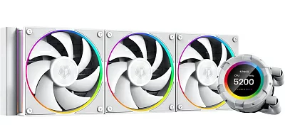 Система водяного охлаждения ID-Cooling SL360 White / LGA2066/2011/1700/1200/1151/1150/1155/1156 AMD AM5/AM4 / 3*120mm FDB / 2100RPM±10% / LCD Display / White